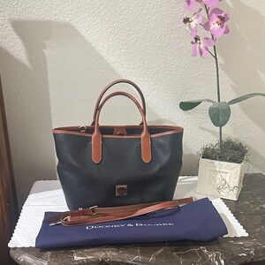 Dooney & Bourke Black and Tan Tote